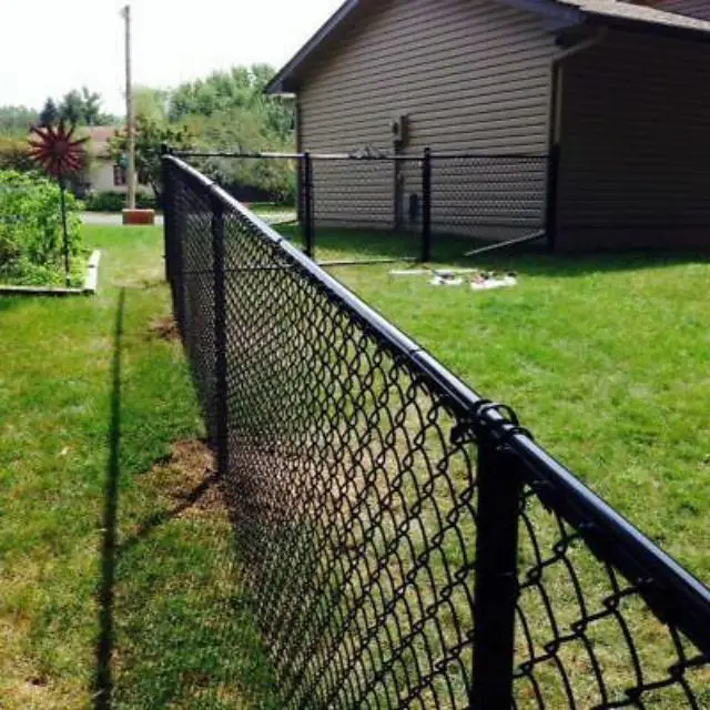 6ft 8ft Farm Garden Fence site 9 gauge PVC Coated Chain Link Diamond Iron Wire Mesh Fence Outdoor