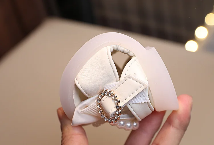 Summer New Arrival High Quality Baby Princess dress Shoes Toddler Soft soles Breathable Leather Girls Shoes with bow