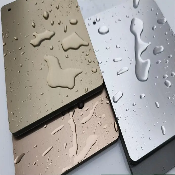 5mm Silver Metal Surface Bamboo Fiberboard Waterproof PVC Wall Panel WPC Wallboard for Hotel & Office 3D Wall Design