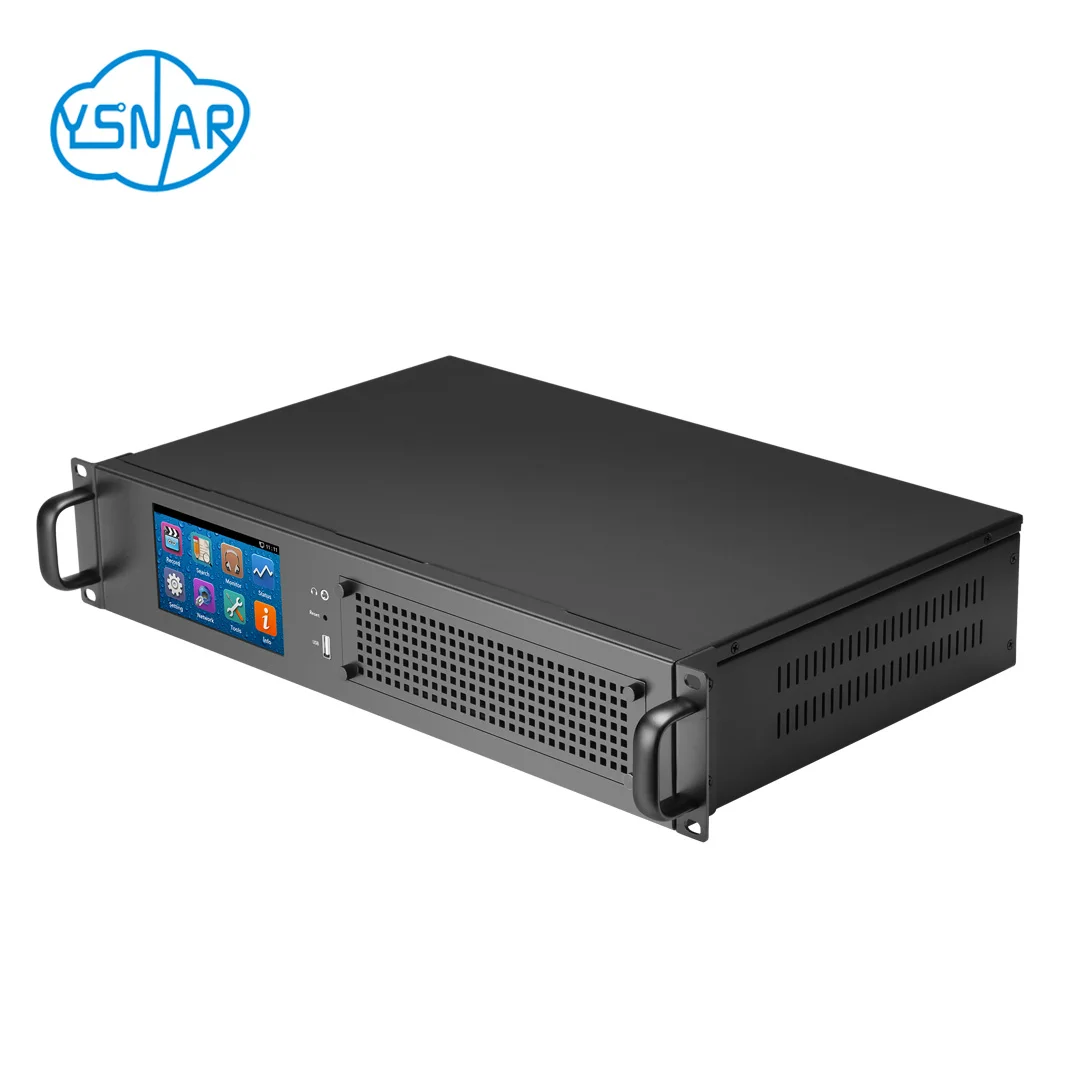 Multi Lines Standalone Voice Logger with Answering & Announcement, 56CH 2U Rack Mount Telephone Call Recorder with Touch Screen