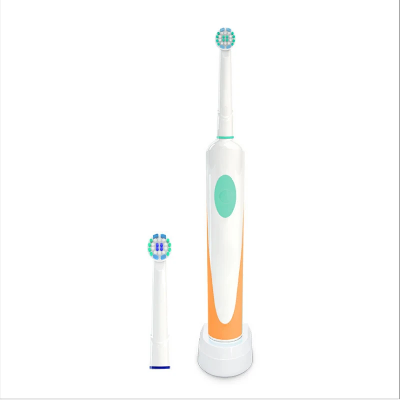 Cross Action Oral Care 2 Gift Brush Heads Free 2D Rotary Vibration Clean IPX7 Electric Toothbrush For Travel and Home