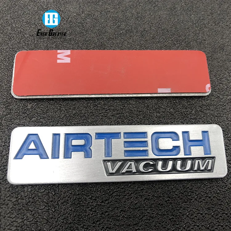 custom outdoor aluminum sticker wholesale metal logo sticker machine