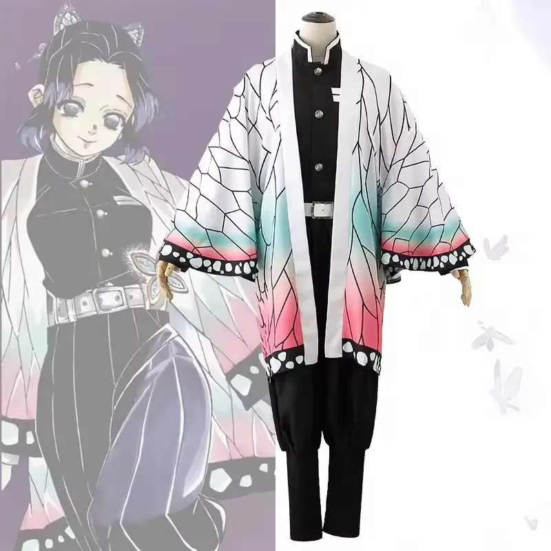 kids chlidren adult Anime Demon Slayer Kimetsu No Yaiba Tanjirou Kamado Nezuko Cosplay Women and Mens Kimono Cosplay Costume Set