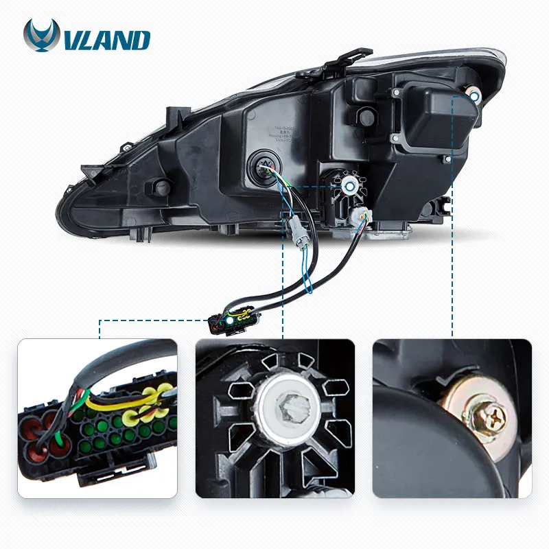 VLAND New style Front Light LED Headlight Sequential 2006-2012 For Lexus IS250 IS350 ISF IS300