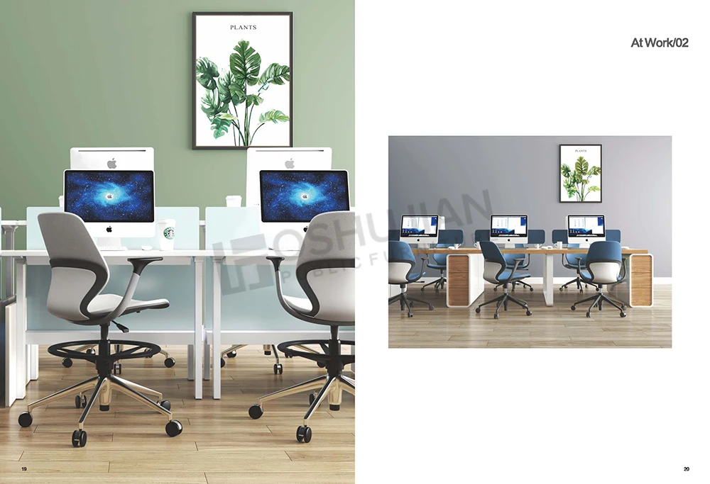 New design simple color blue green white modern plastic training office school Ergonomic office staff chair