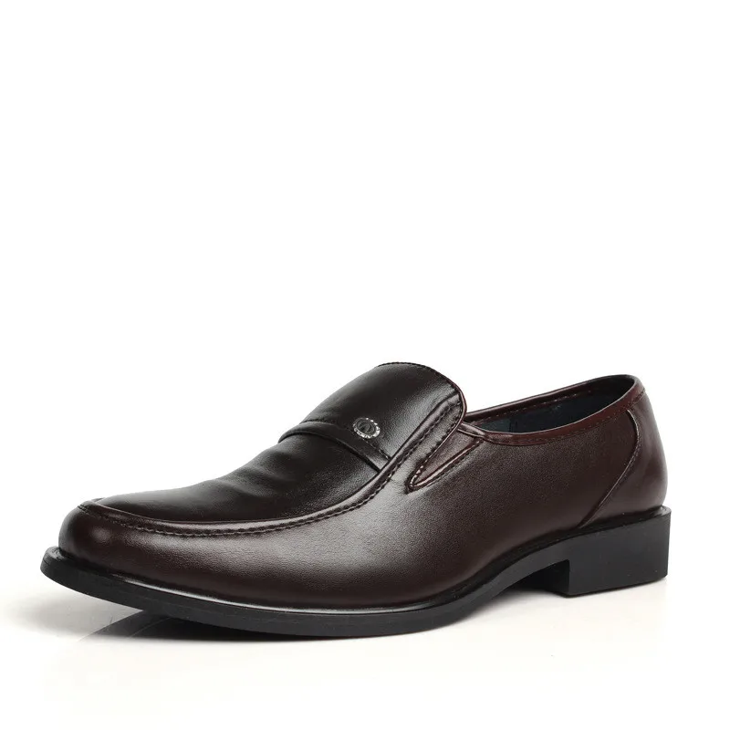 
Men black leather safety shoes business for office 