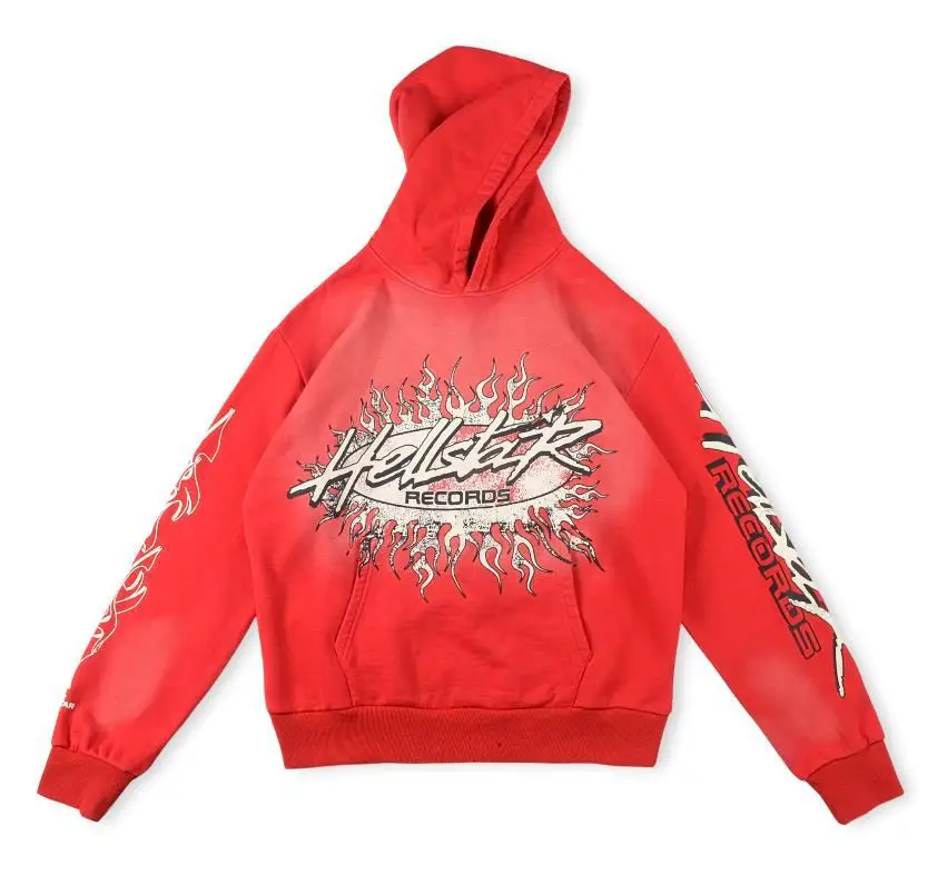 King Mcgreen Star Hellstar Hooded Sweatshirt Gothic Punk Rock Clothing Streetwear Men and Women Oversize Hoodie Y2k Clothes