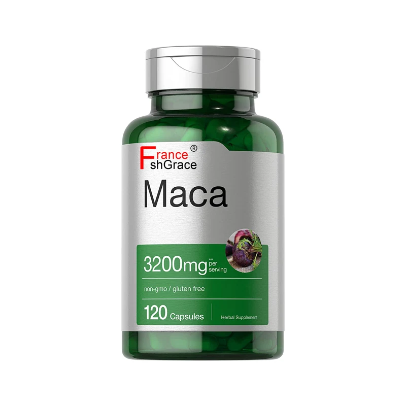 Non-GMO Gluten Free Maca Root Capsules 3200 mg 120 Pills Peruvian Maca Extract for Men and Women