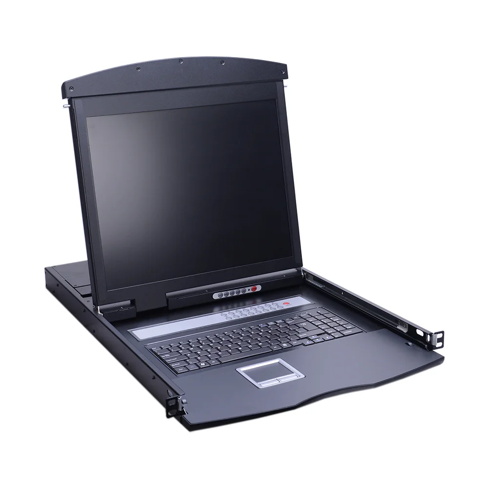 
High Efficiency Dual Rail 19 Inch Monitor 16 Port LCD CAT5 KVM Switch 