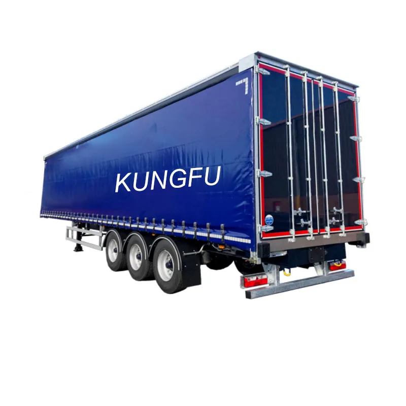 Waterproof Plastic Canvas Cargo Trailer Tarpaulin PVC Coated Tarpaulin Side Curtain Trailer