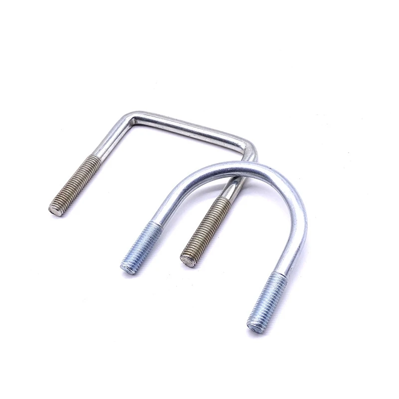 Round Bend U-BOLT Zinc Plated Steel Stainless Steel Square Clamp With Baffle New Pipe U-clamp