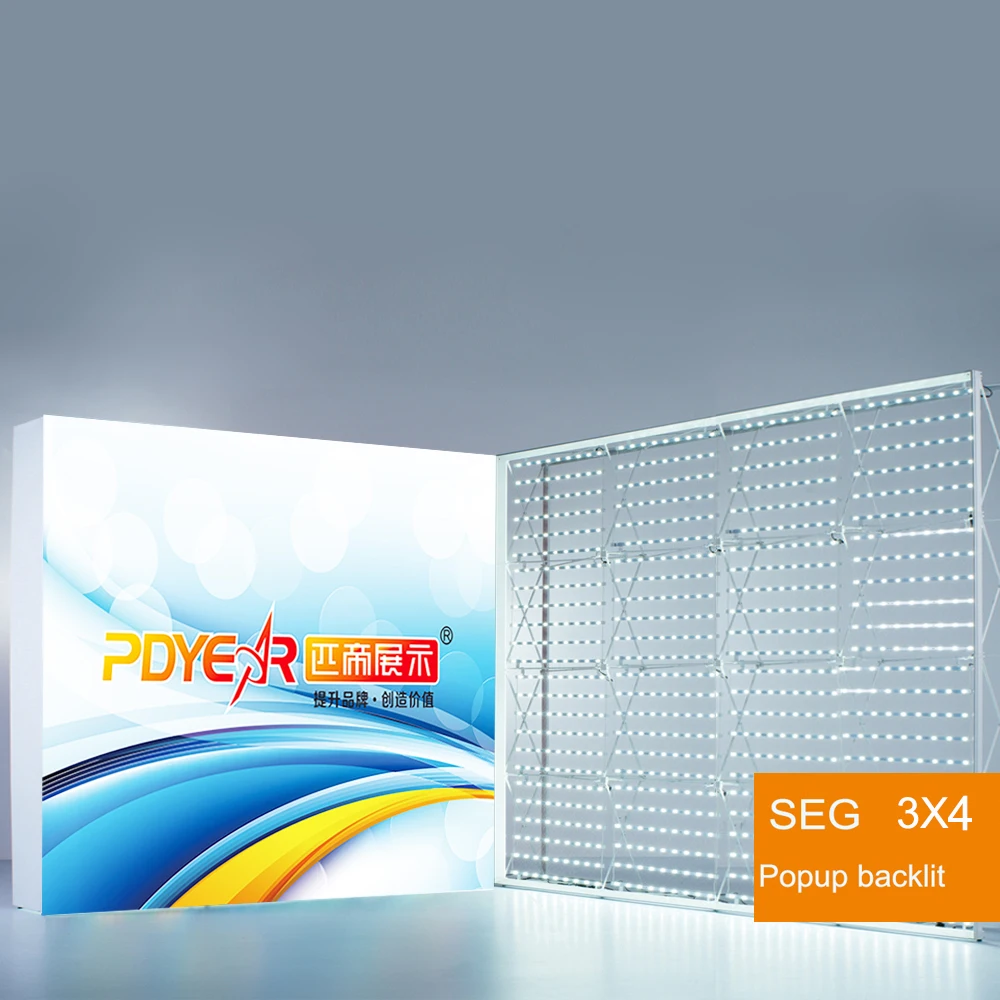 Custom Advertising Pop Up Led Light Box Board Magnetic Aluminumled Frame Trade Show