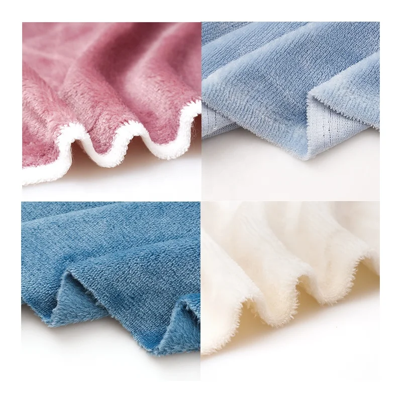 High Quality Super Soft Household Plush Baby Polyester Flannel Fabric For Blanket