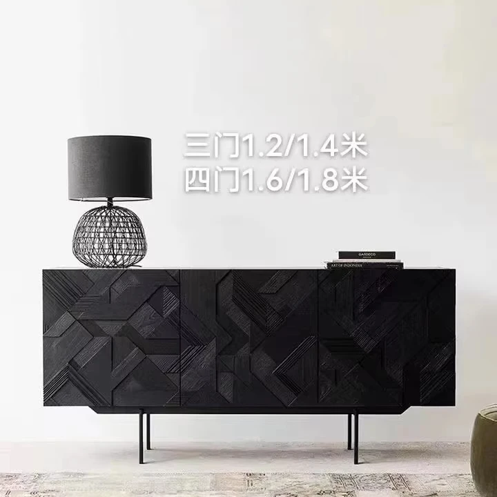 Современный роскошный буфетный шкаф для хранения черного буфета, кухонный шкаф с ящиками, набор шкафов для столовой, китайская мебель