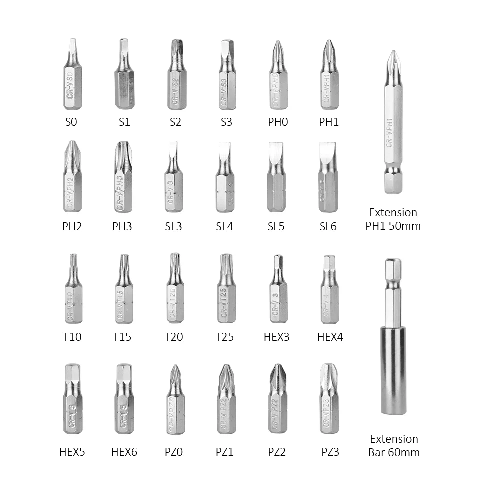  28 In 1 Li-ion Battery Rechargeable Screw Driver Gun 6Nm Torque Screwdriver Cordless Electric