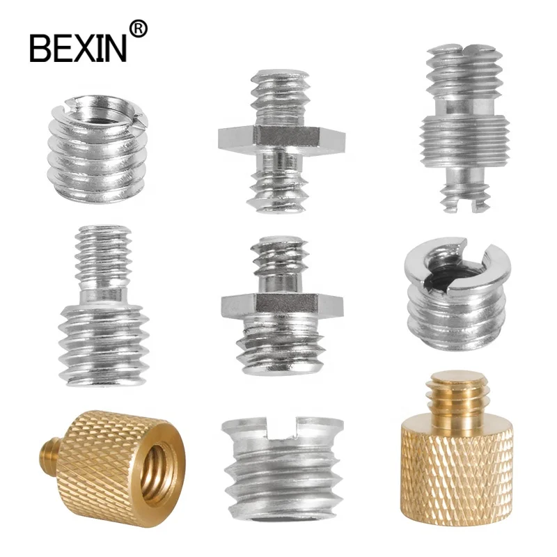 BEXIN 1/4 to 3/8 Metal Camera Converter Adapter Female to Male Conversion Screws Flash Stand Bracket Tripod Monopod Ball Head