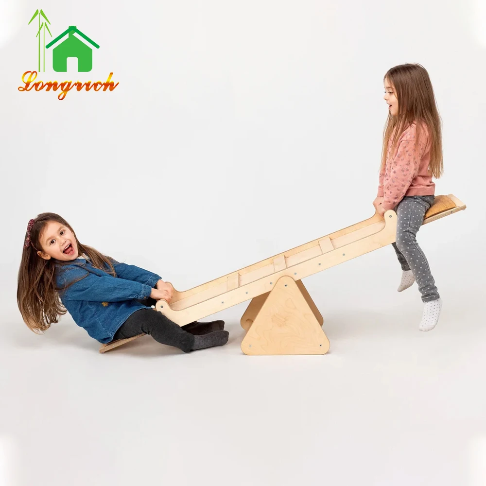 Wholesale seesaw seats for kids toy seesaw swings soft slide seesaw indoor and outdoor wooden&plastic horse for kids