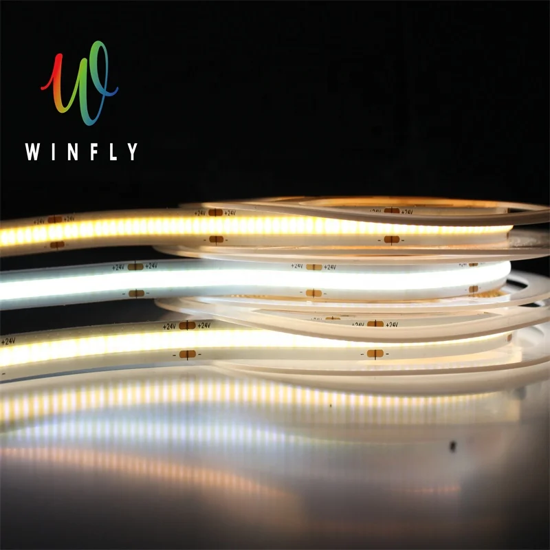 2021 New COB LED Neon Lights 546LED/m Flexible LED Light Strip 12V 24V 3000K 4000K 6000K IP67 IP68 Waterproof With Silicone Case