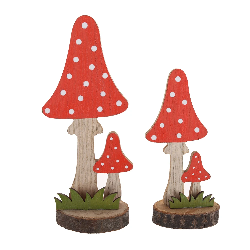 Party Decorations Wonderland Vintage Wood Mushroom Centerpieces Table Topper Decor