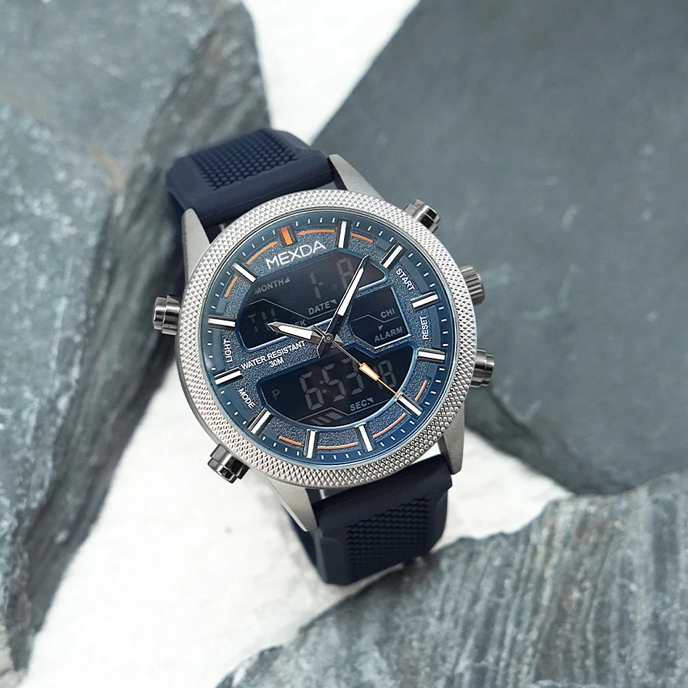 Mexda Cheap Price Watches Men Wrist Leather Fashion Simple Wrist Watches for Men Sport Glass Digital Silicone Round Mix