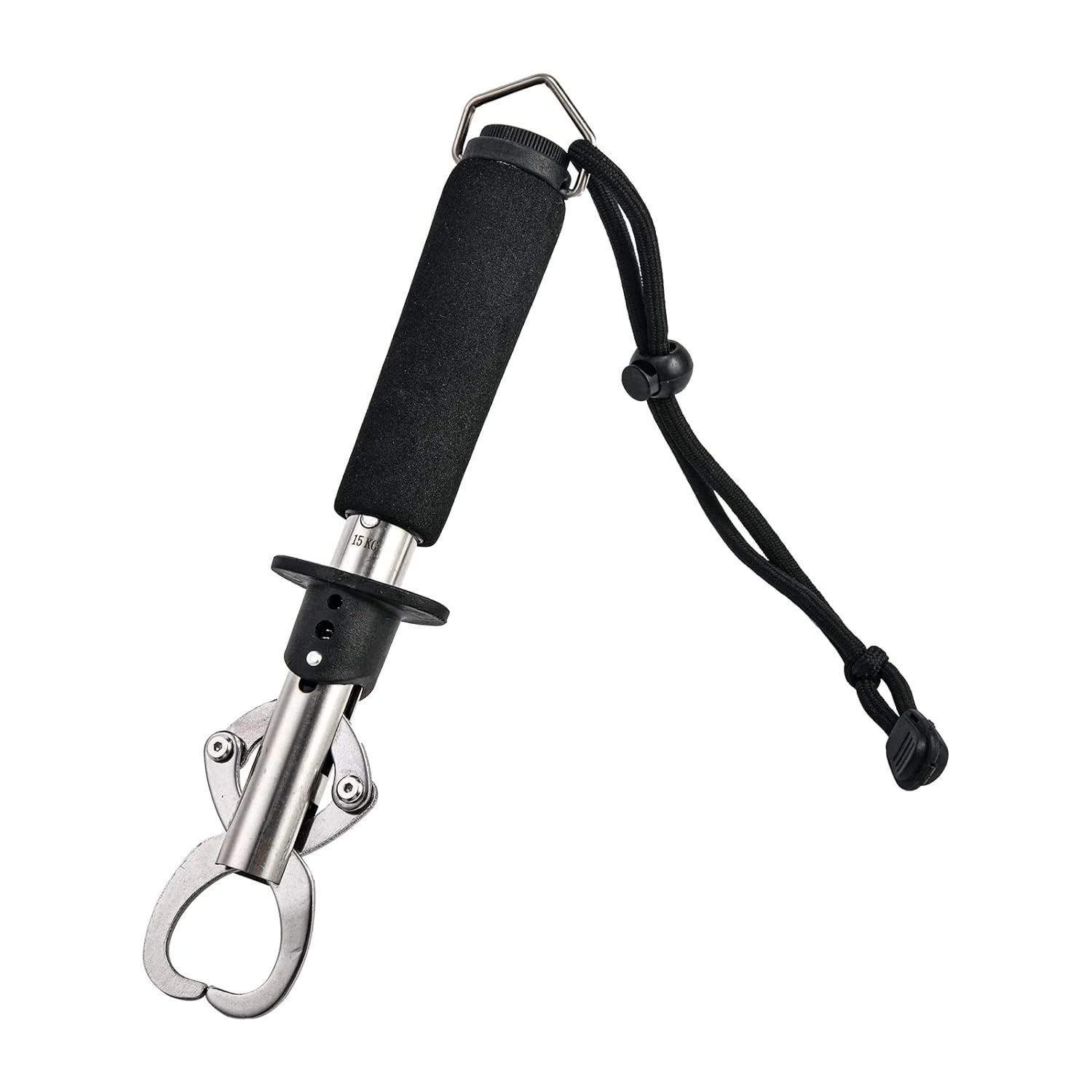 High Quality Stainless Steel Fish Gripper Fishing Tackle Controller Plier Tools With 33pound/15kgs Scale Foam Handle
