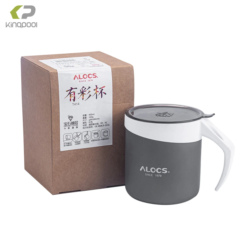 Kingpool TW414 400ml BPA Free Camping Cups Metal Aluminium Cup Coffee Mug For Travel Camping