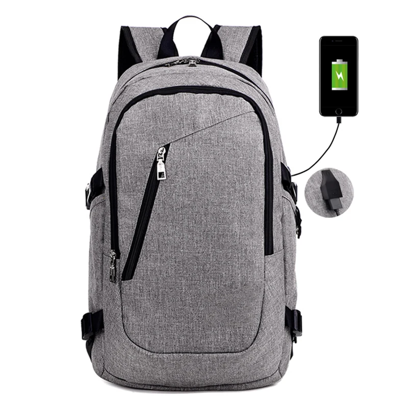 
Hot Sale 600D Polyester Water Resistant Male School USB Charging Laptop Backpack Mochila For Business Men 