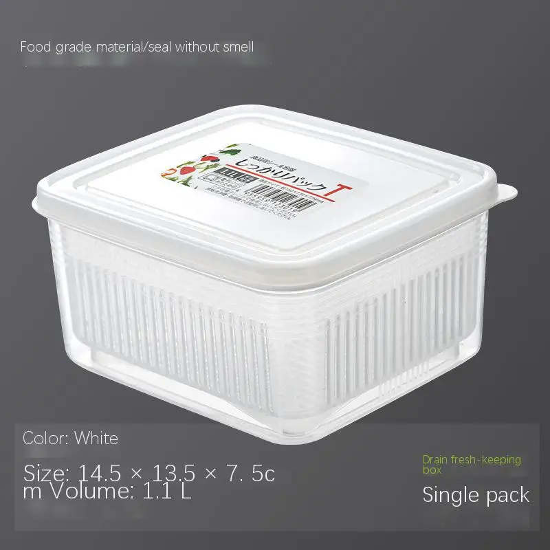 Japanese white eco friendly storage containers for food plastic produce saver container vegetable storage