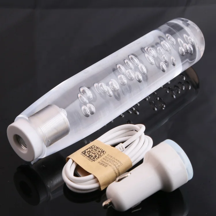 DTOUCH 20CM Car universal manual gear shift lever car manual shift knob crystal gear lever head bubble gradient round rod transm