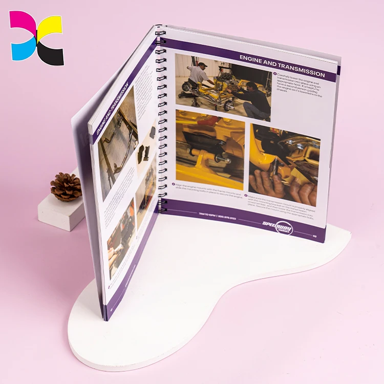 China custom oem YO bind bound hard cover spiral book printing