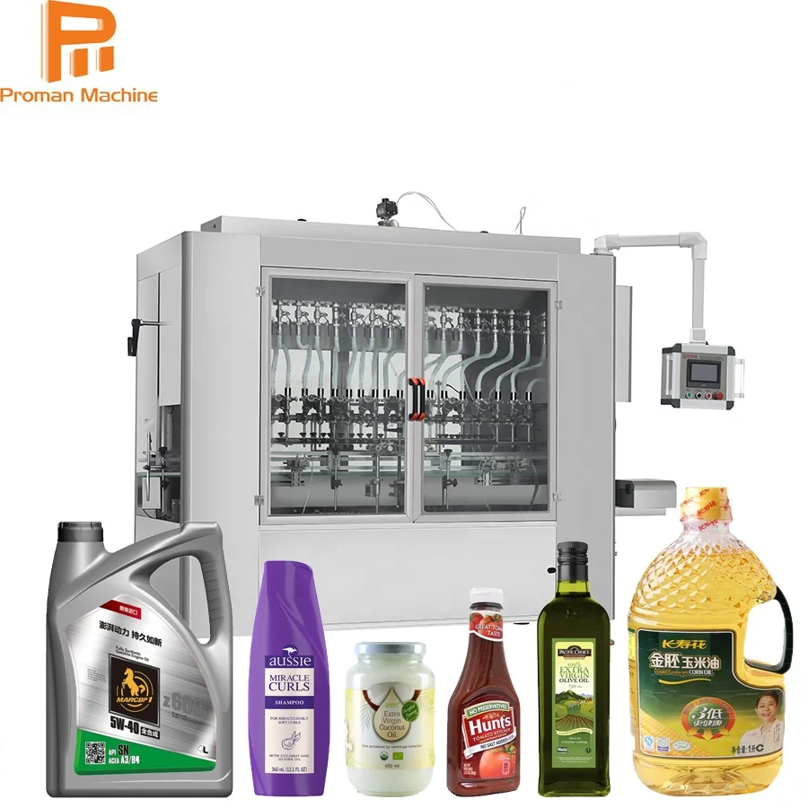 Automatic Linear Plant Oil Industry Engine Oil Filling Machines for Viscous Liquid