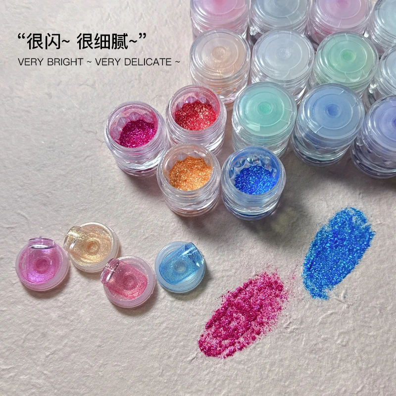 BOKO Wholesale Pearl Glitter Pigments Shiny Fairy Pearlescent Nail Mirror Powder DIY Nail Decoration BK-5000C