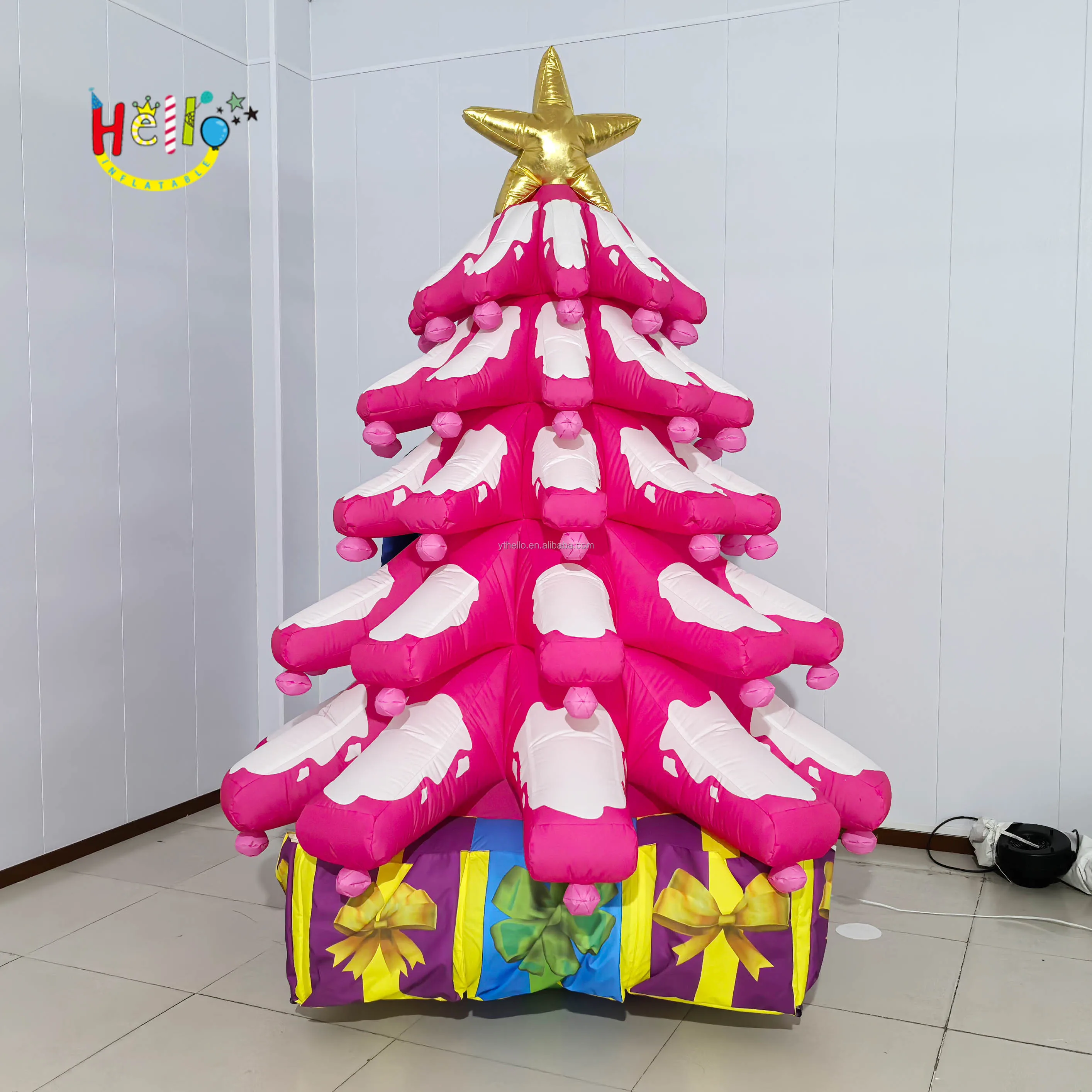 Outdoor Christmas Decorations Pink Inflatable Christmas Tree For Lawn Garden Christmas Holiday Decorations