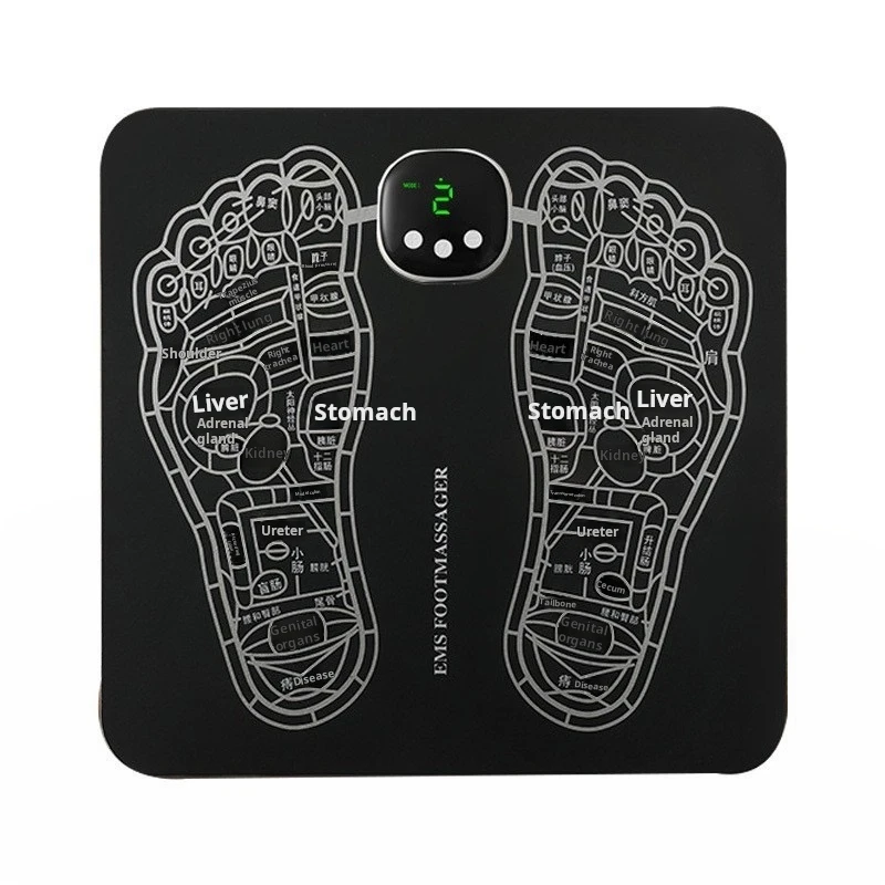 Foldable Tens Vibrating Foot Massage Mat with 8 Modes 19 Levels Circulation Muscle Stimulator Ems Foot Massager Pad