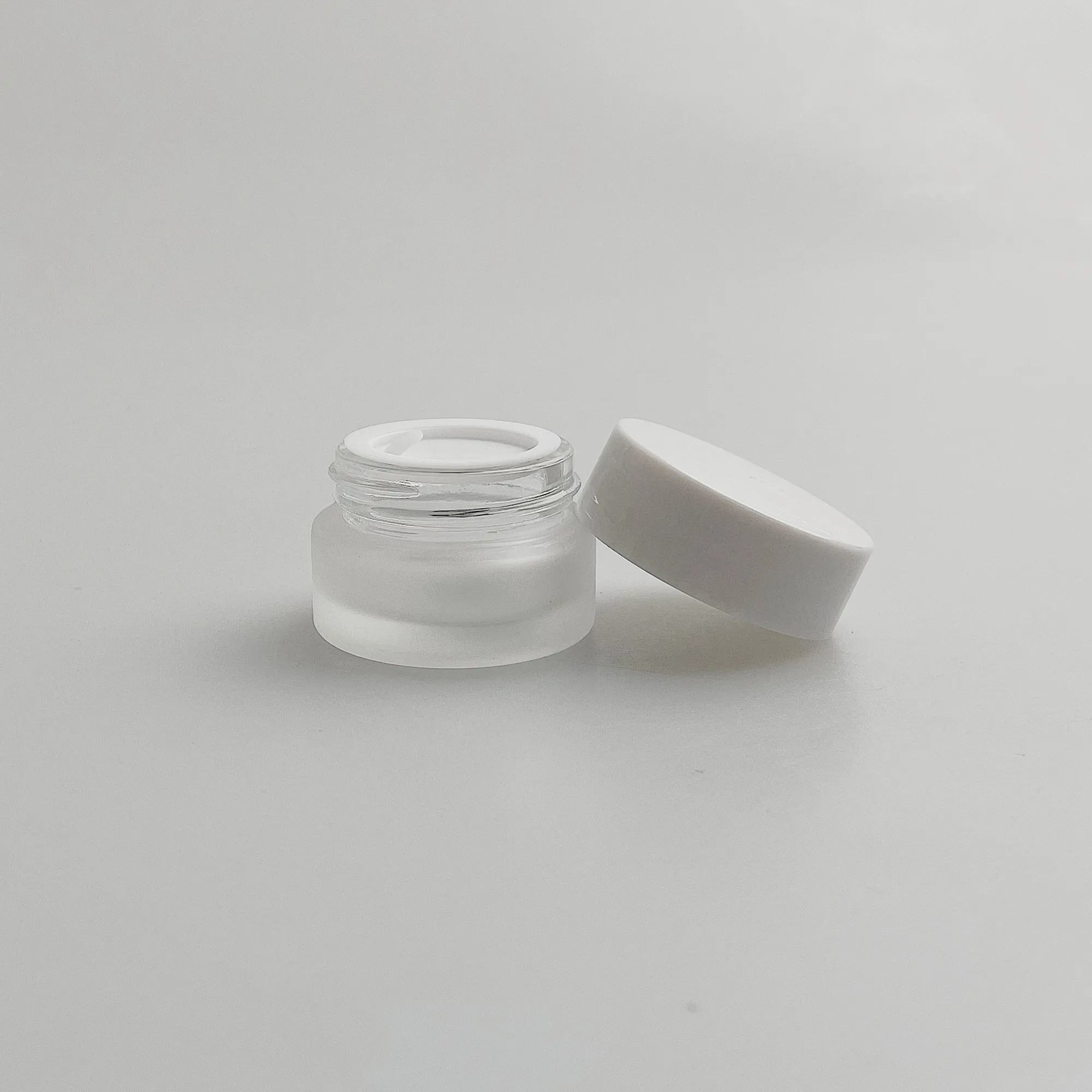 lead the industry glass cream jar 5g 15g 50g glass cream jar glass packaging cosmetic jar refill