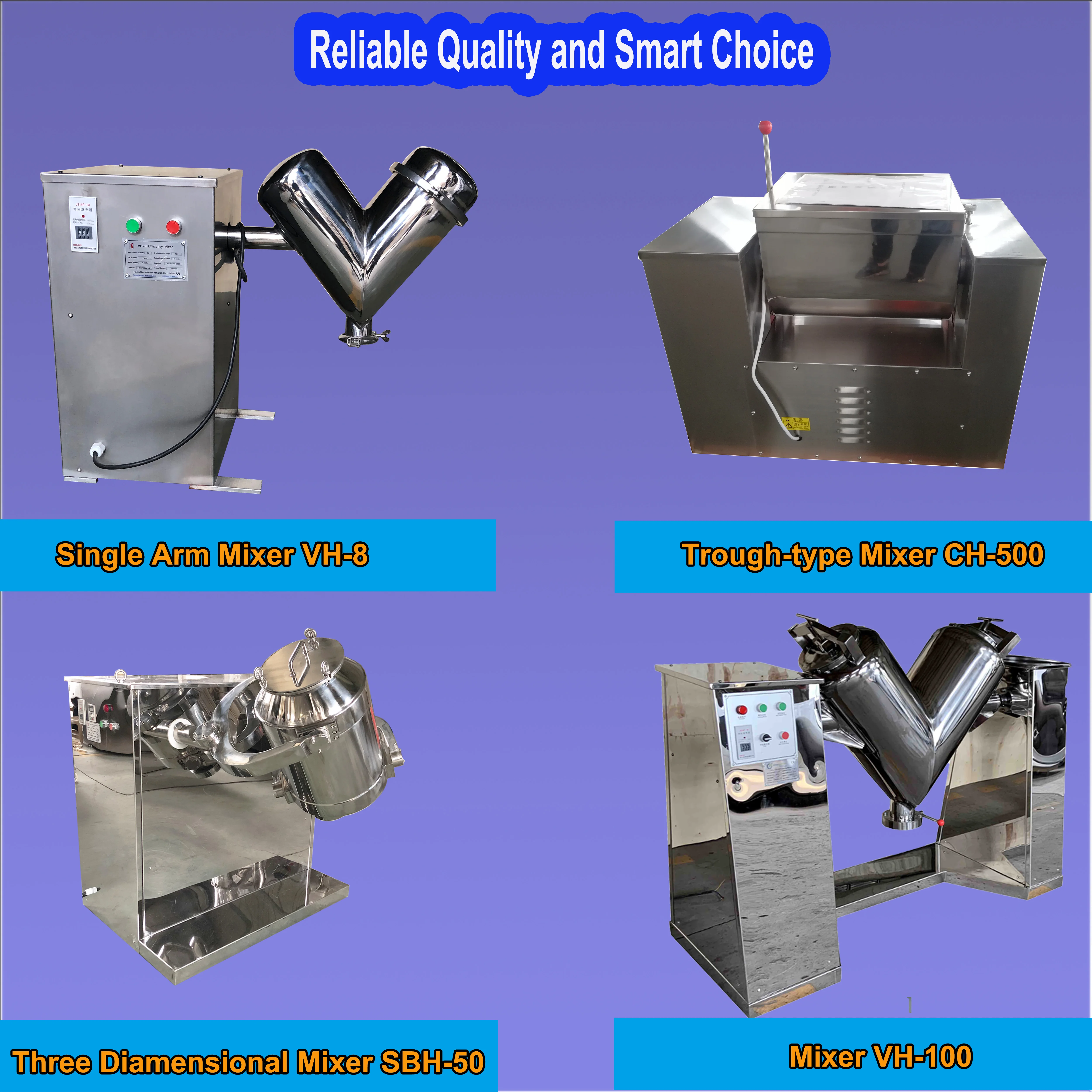 VH-100 Laboratory Small V Type Milk Food Dry Powder Mixer Machine