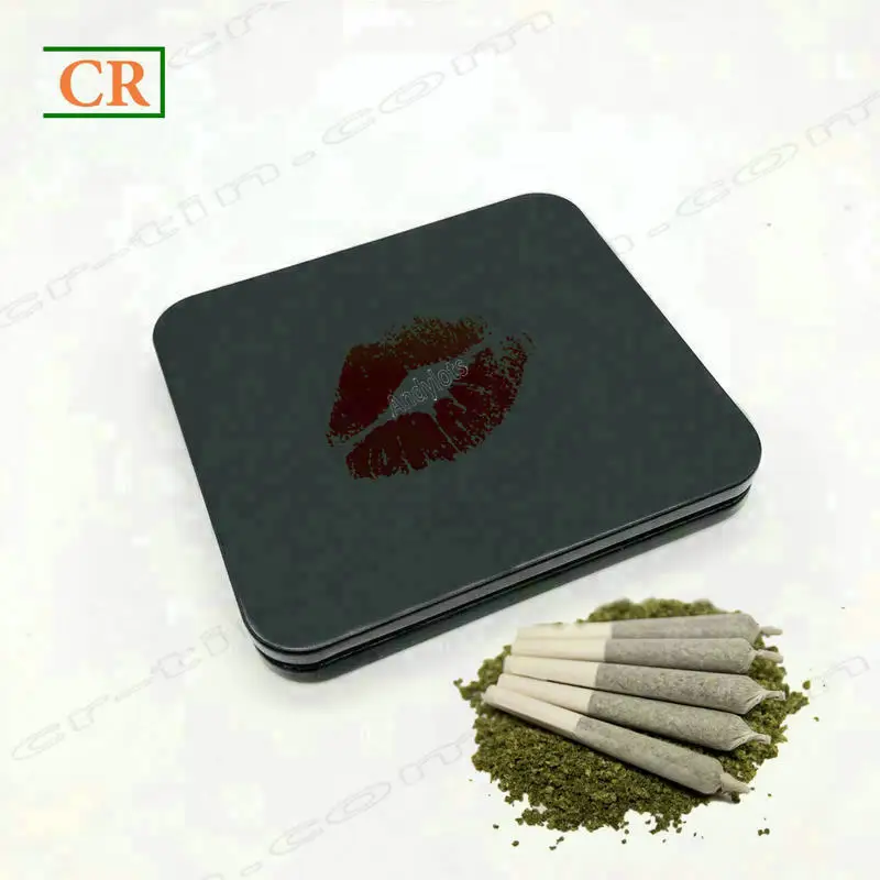 
CAlifornia Child-Resistant Mechanizm Pocket Tin Box With Tray$Sleeve for Prerolls Packaging 