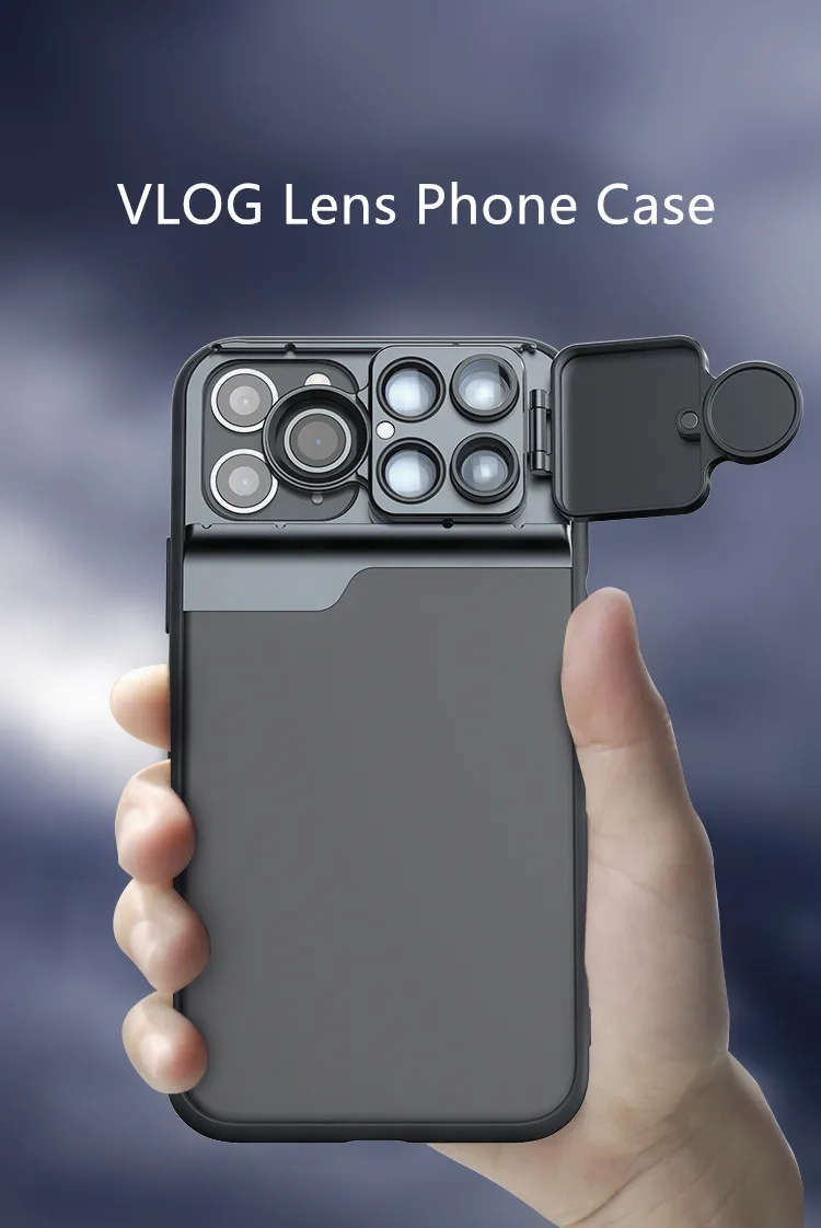
High quality PC TPU professional fisheye lens shockproof hard back case cover for iPhone 11 11pro 11pro max 