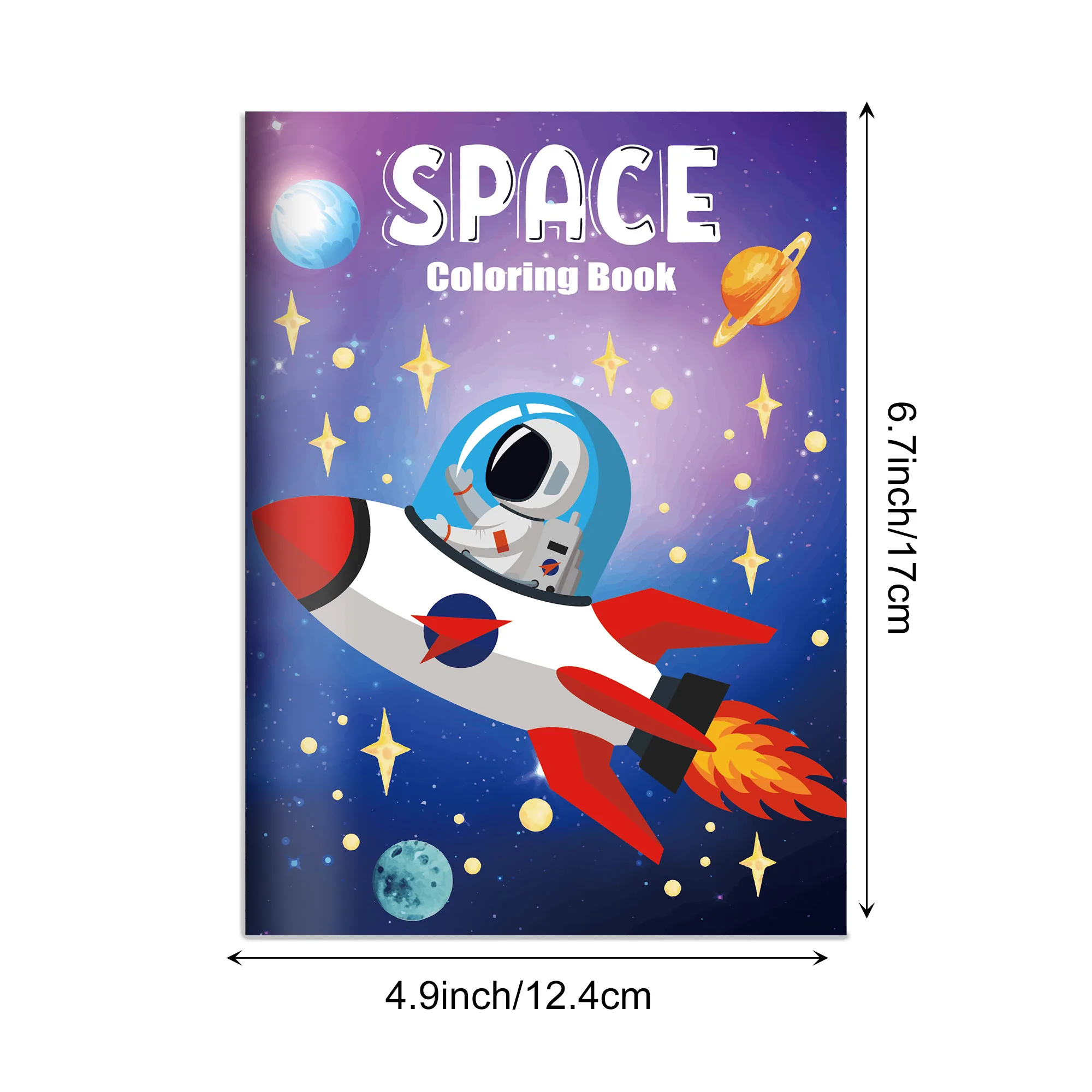 TY082 Outer Space Astronauts Graffiti Books Rocket Planet Pattern Coloring Books DIY Painting Drawing Book for Party Supplies