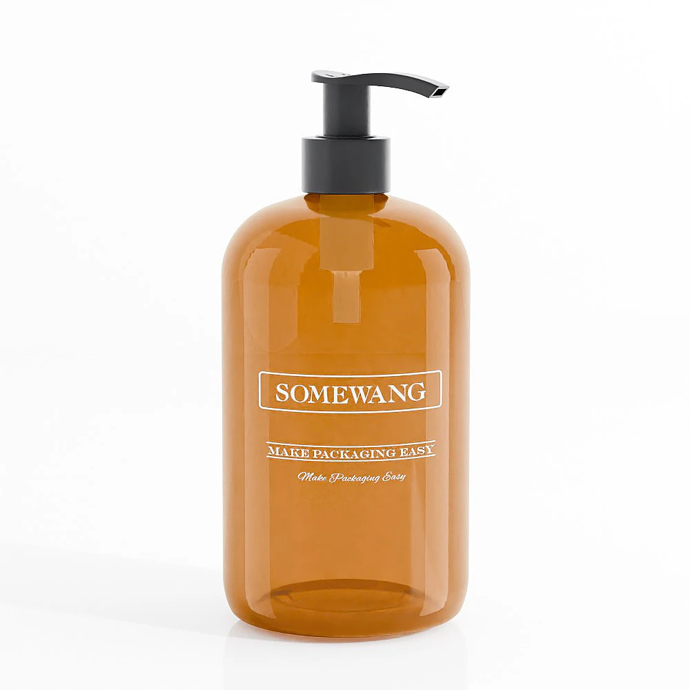 500ML 950ML Cosmetic Packaging Lotion Spray Pump Plastic PET Bottle Shampoo Hair Wash Skin Care Customize shape color