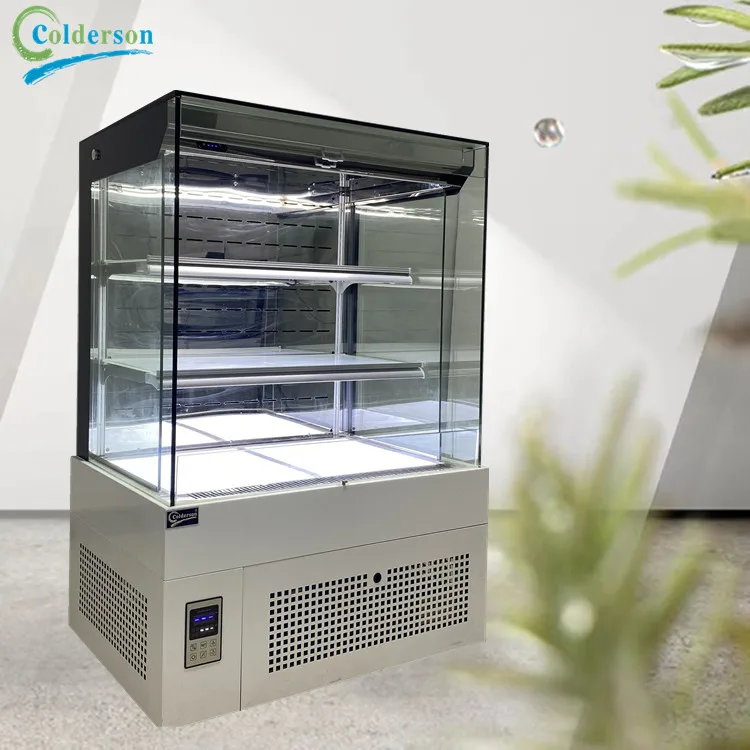 arcade curtain Cake Showcase arc cabinet CE refrigerator foods and drinks r404a cake display cooler for dairy products