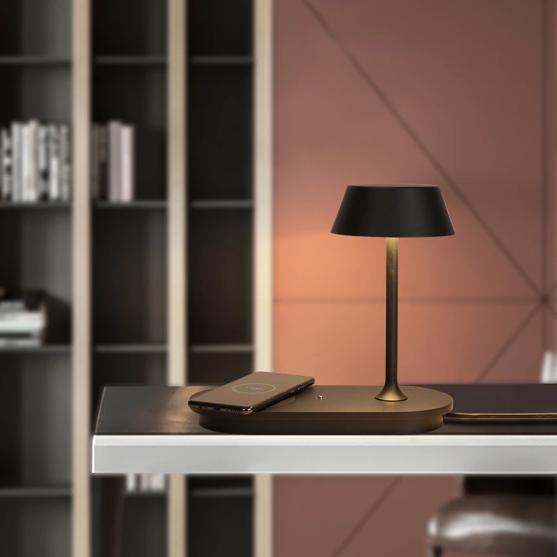 Modern Home Decoration Task Lamp, Wireless Charger Table Lamp Desk Light for Home Office Bedroom Kitchen Nightstand Reading