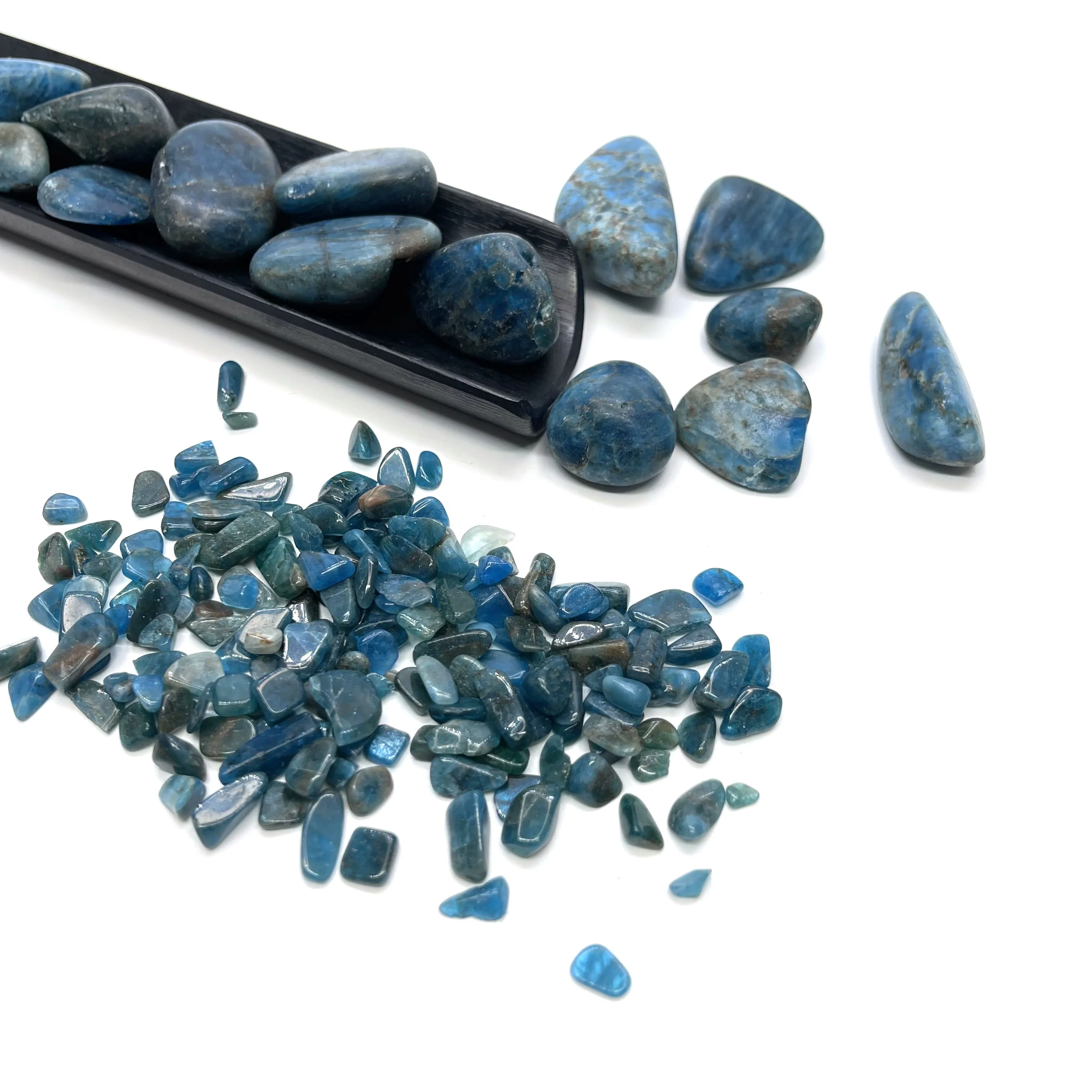 Bulk Wholesale Natural Crystal Quartz Blue Apatite Tumbled Stones Gemstone Gravel Tumble Stone For Healing Stones Decoration
