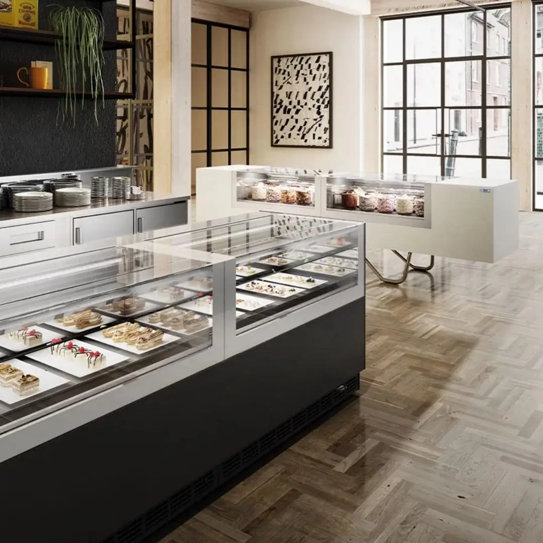 Single-Temperature 20 Plate Ice Cream Display Case Air-Cold Cooling Refrigerator Glass Door Ice Machine Use Durable Glass Cooler