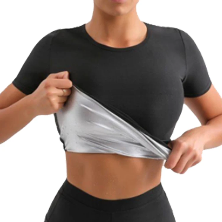 Sauna Shirt Sweat Suit Exercise Weight Loss Fitness T-shirt and Pants Sauna Suit