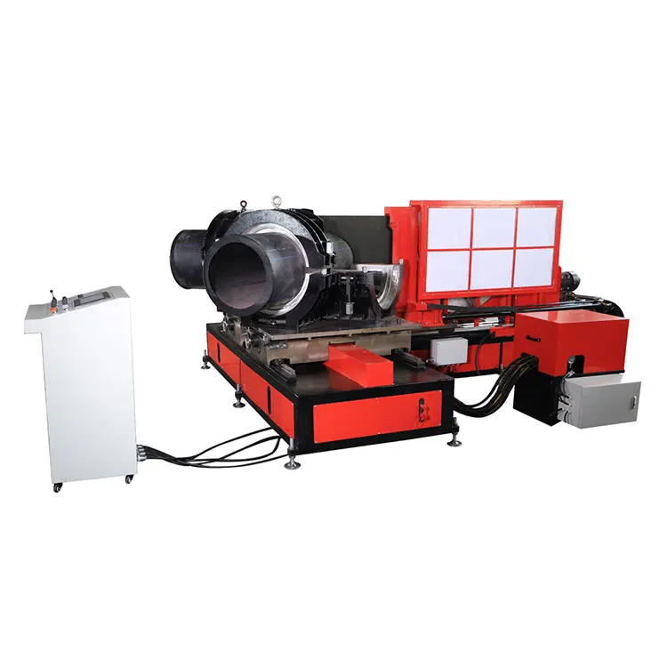 Automatic cnc plastic sheet welding poly welder used aluminum heating plate hdpe pipe fitting fabrication machine