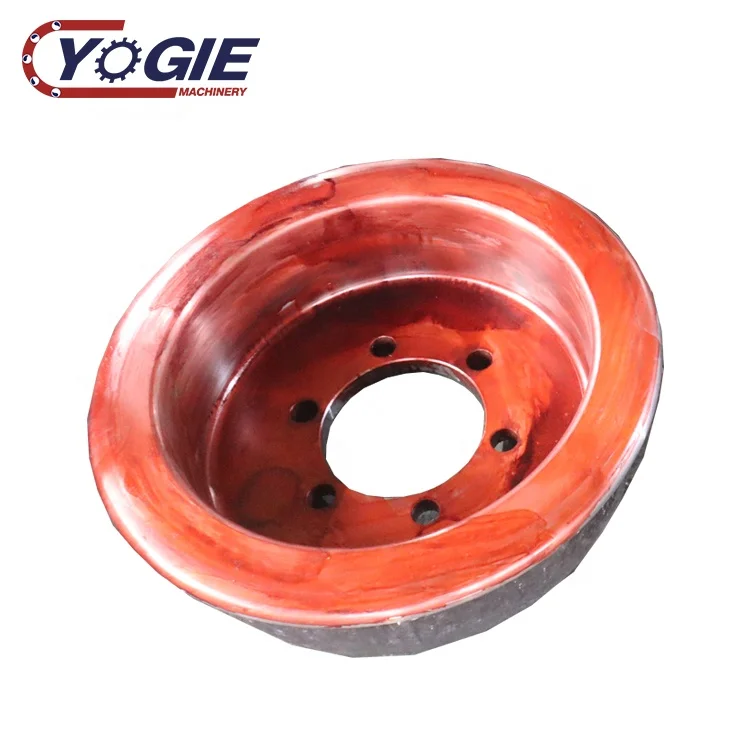 Heavy duty forged casting crane railway wheel steel trolley wheel with shaft assembly