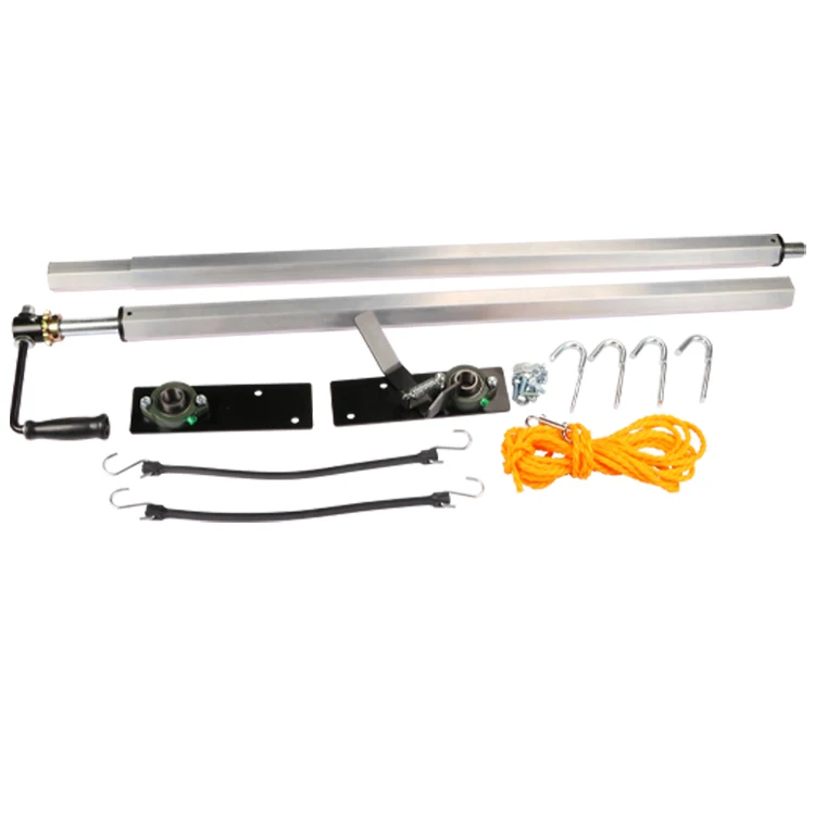 Aluminum Waterproof Flip Truck Tarp System Crank and Pull Manual Tarp Roller Kit Landscaper Dump Truck Crank Tarp System