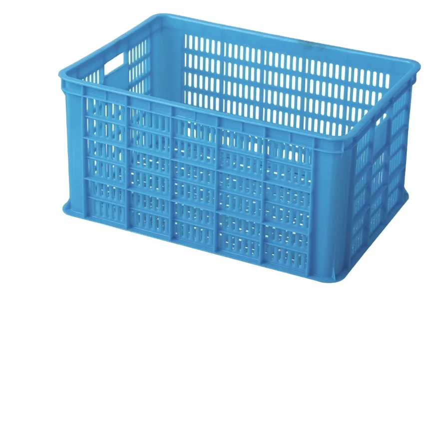 vegetable plastic crates  nestable stackable heavy duty mesh type for goods storage