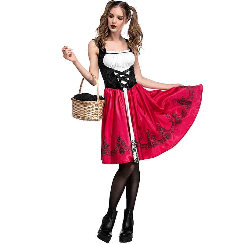 Red Cloak Sexy Women Costumes Halloween Clothing Anime Cosplay Costume Adult Female Disfraz Halloween